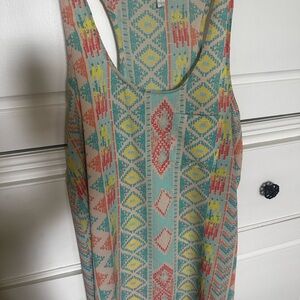 Colorful Geometric Pattern Tank Top